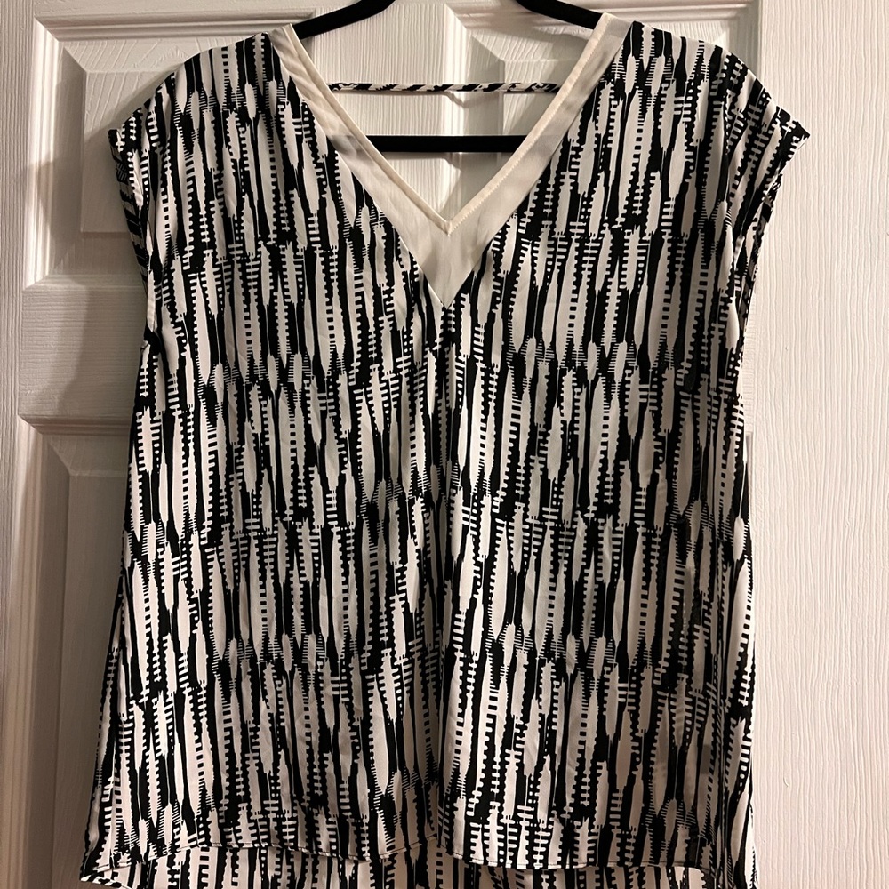 Gorgeous Express Blouse with sheer plunging V in back